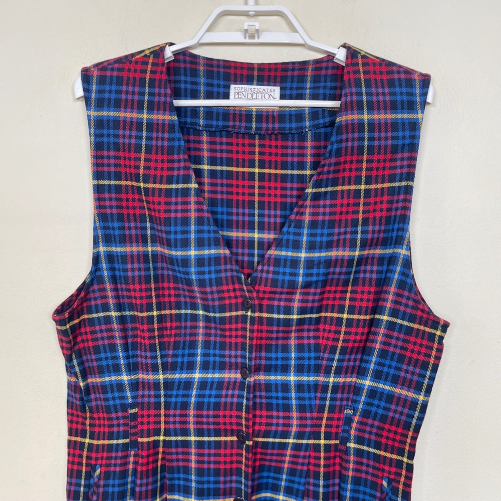 Vintage Pendleton Plaid Button Knockabout Jumper … - image 3